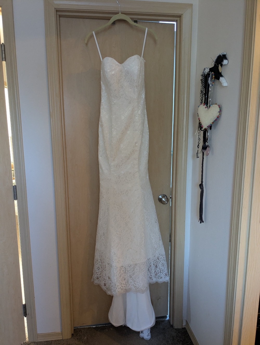 Strapless Lace Wedding Dress in Ivory